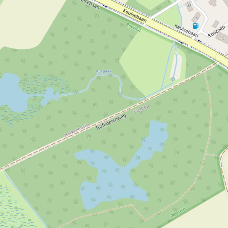 Kaart van de Turfkoelenweg.