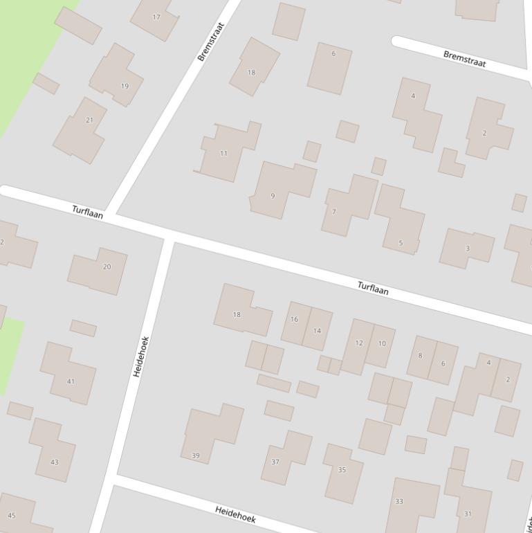 Kaart van de Turflaan.