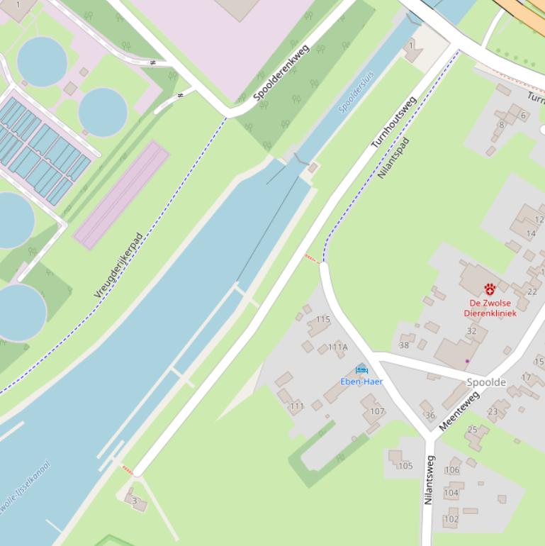 Kaart van de Turnhoutsweg.