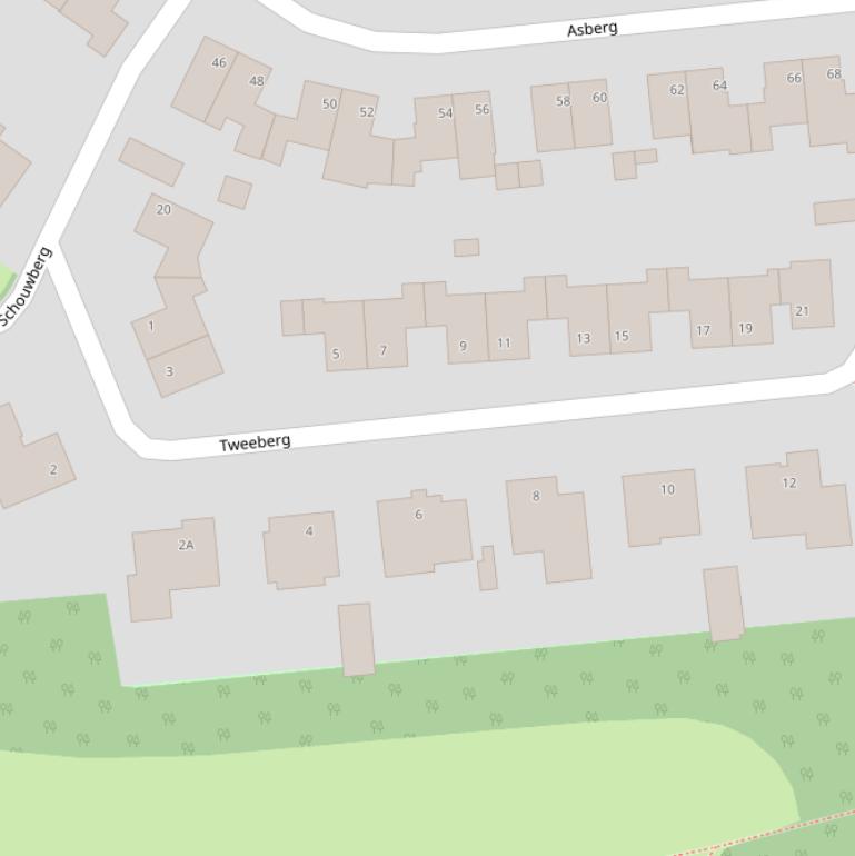 Kaart van  Tweeberg.