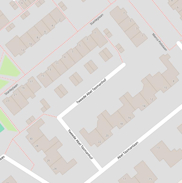 Kaart van  Tweede Abel Tasmanhof.