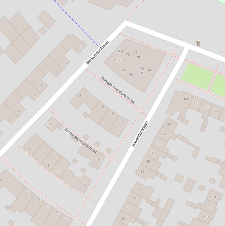 Kaart van  Tweede Avendonkstraat.