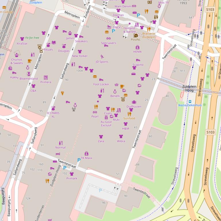 Kaart van de Twentestraat.