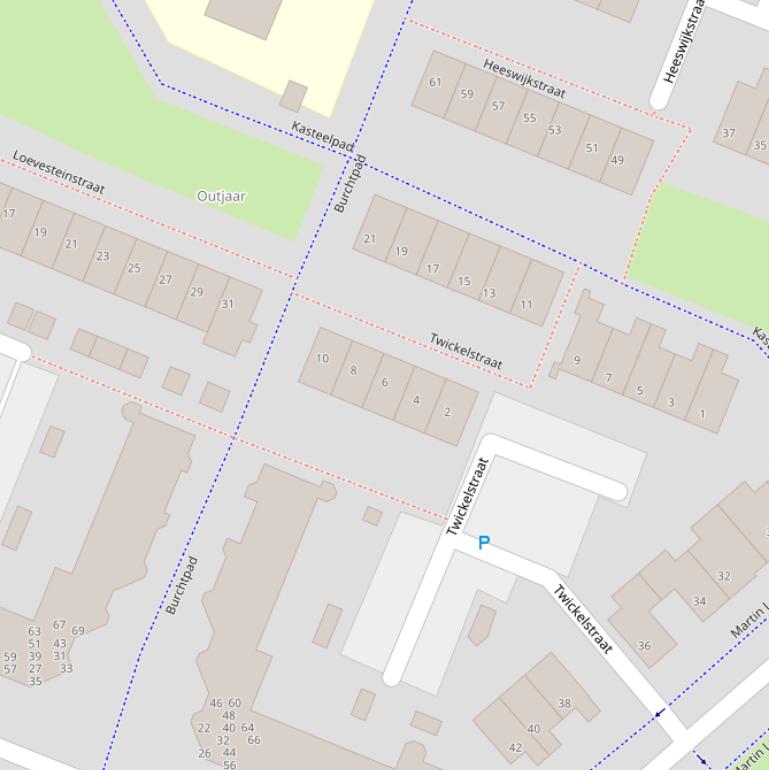 Kaart van de Twickelstraat.