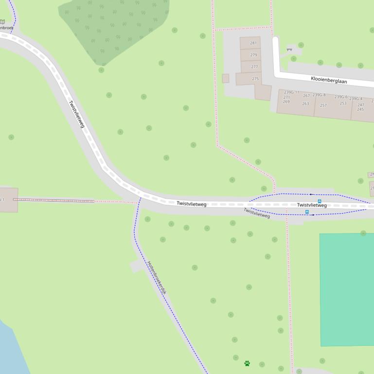 Kaart van de Twistvlietweg.