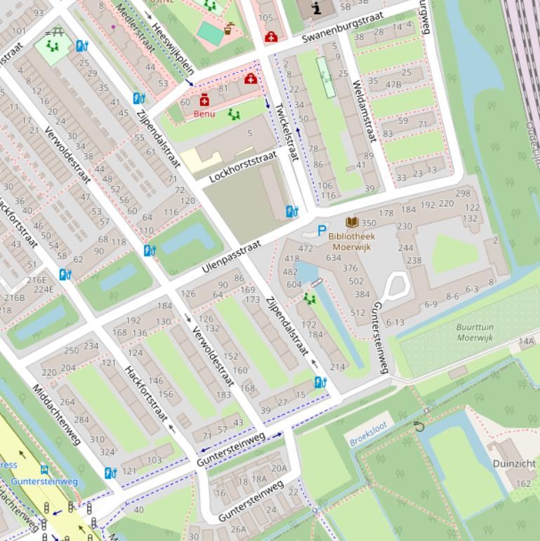 Kaart van de Ulenpasstraat.