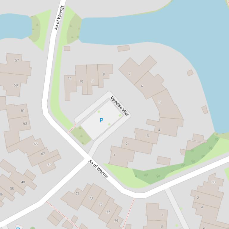 Kaart van  Uppelse Vliet.