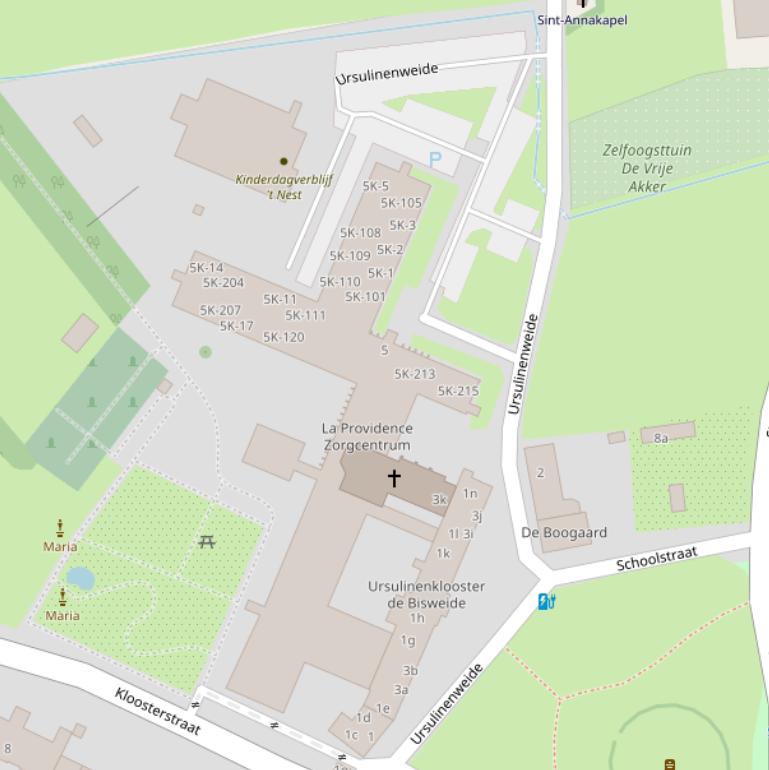 Kaart van de Ursulinenweide.