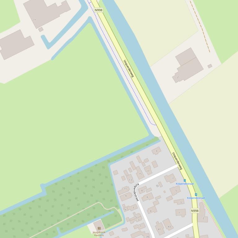 Kaart van de Usquerderweg.