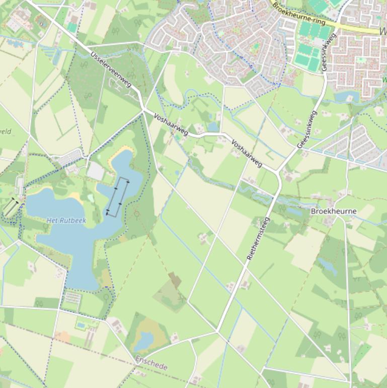 Kaart van de Usselerveenweg.