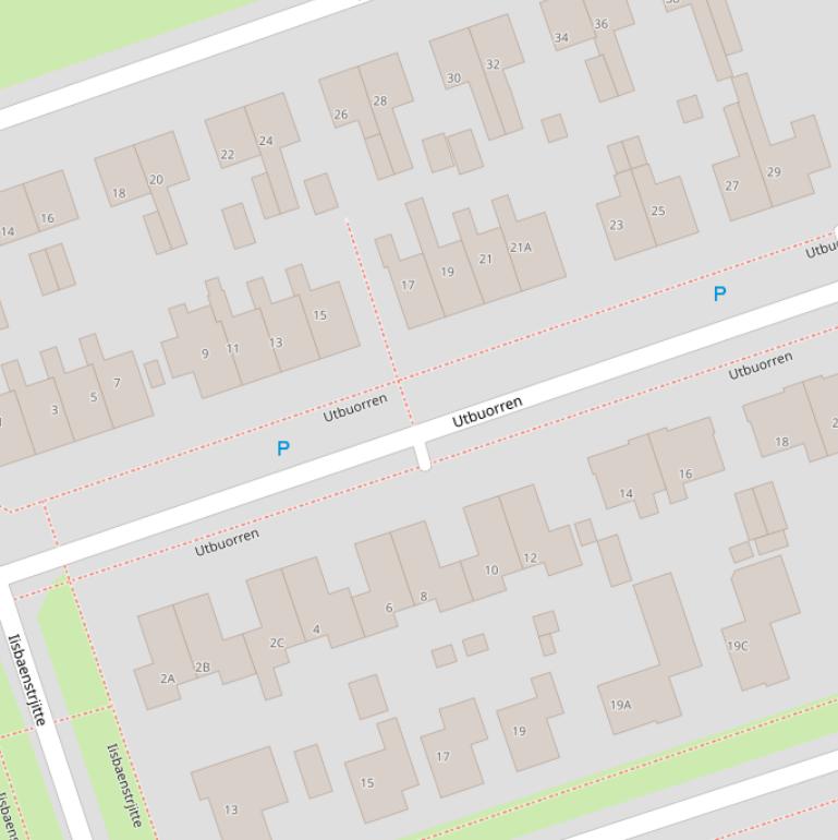 Kaart van  Utbuorren.