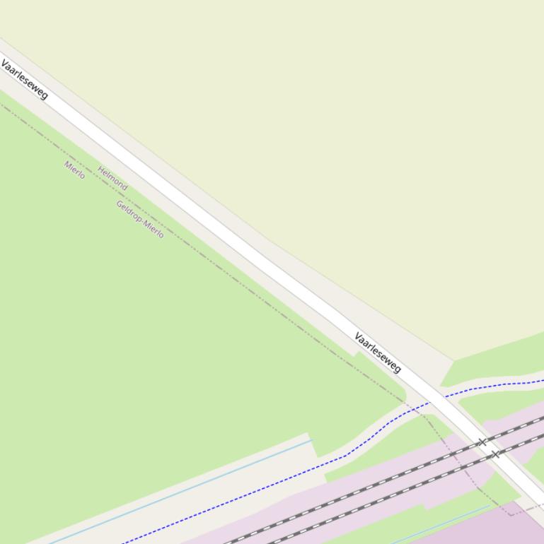 Kaart van de Vaarleseweg.