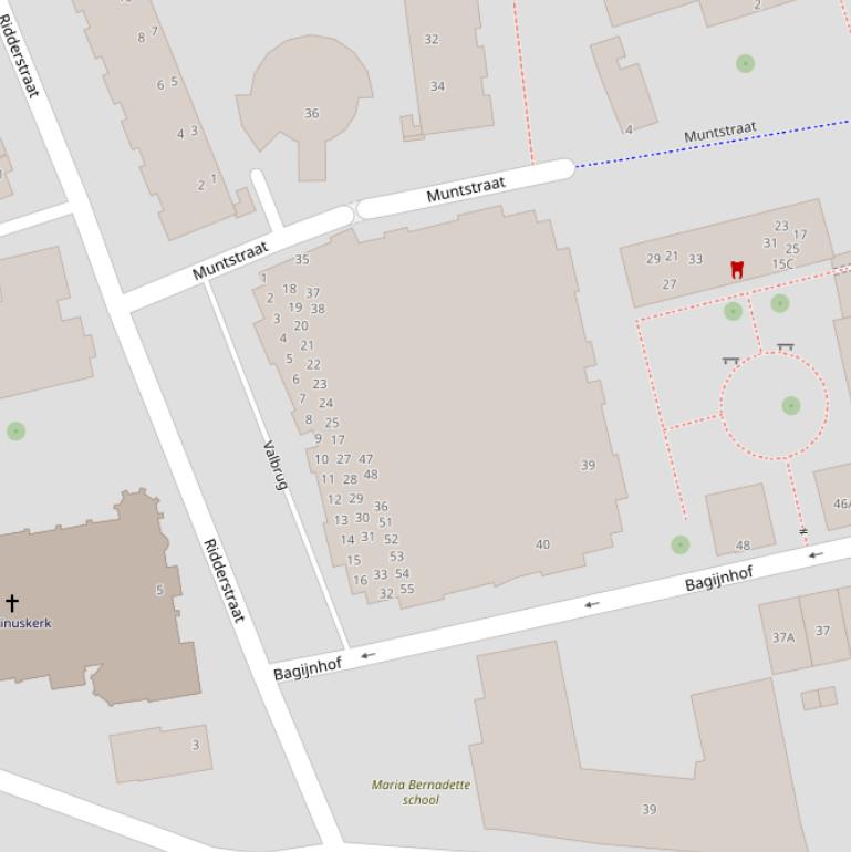 Kaart van de Valbrug.