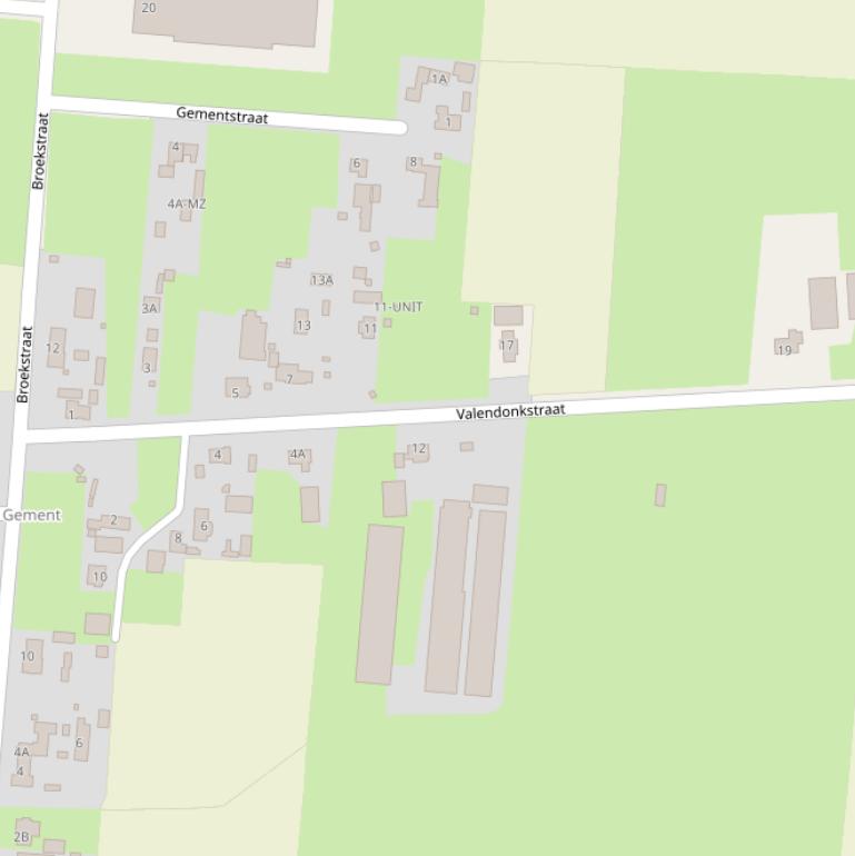 Kaart van de Valendonkstraat.