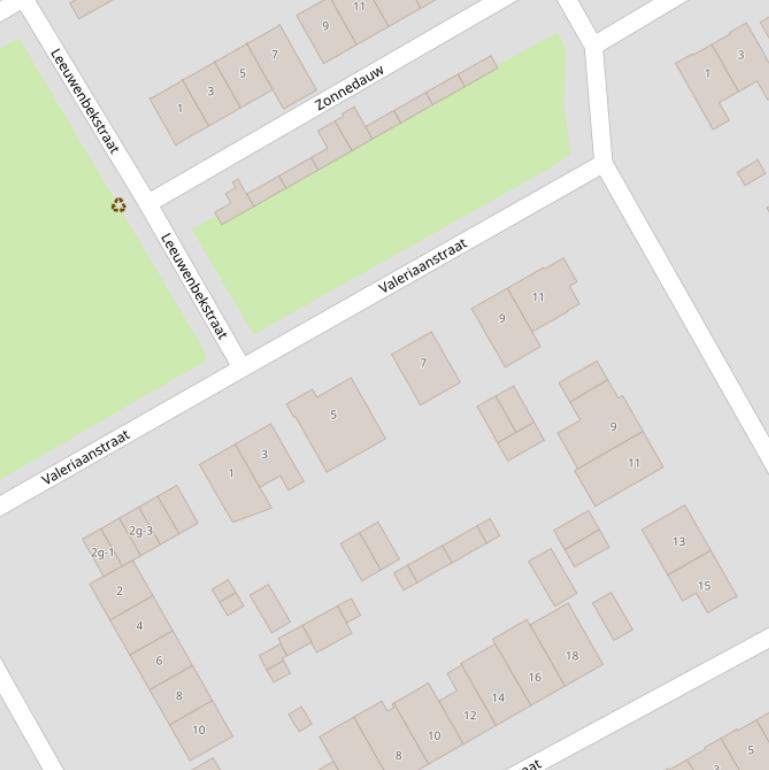 Kaart van de Valeriaanstraat.