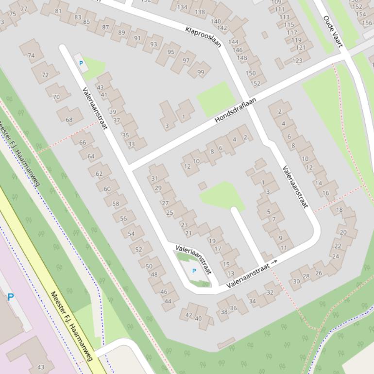 Kaart van de Valeriaanstraat.