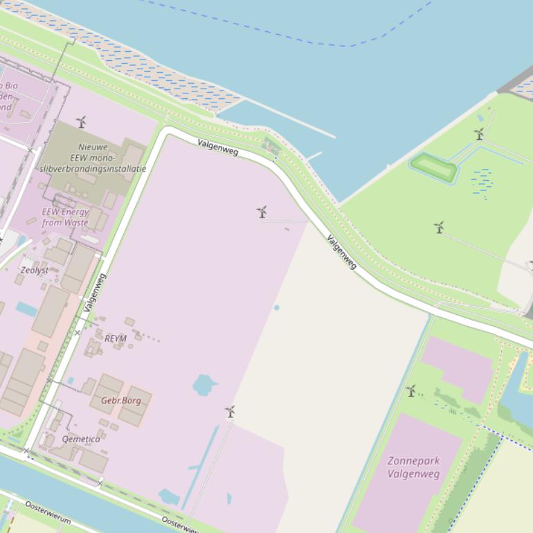 Kaart van de Valgenweg.