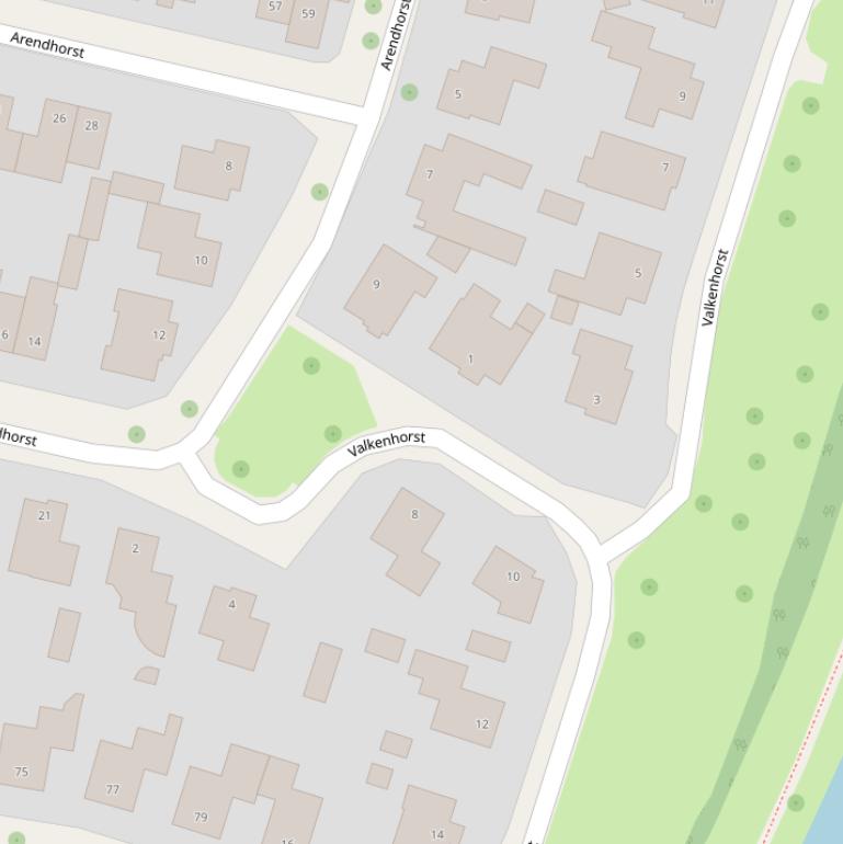 Kaart van  Valkenhorst.