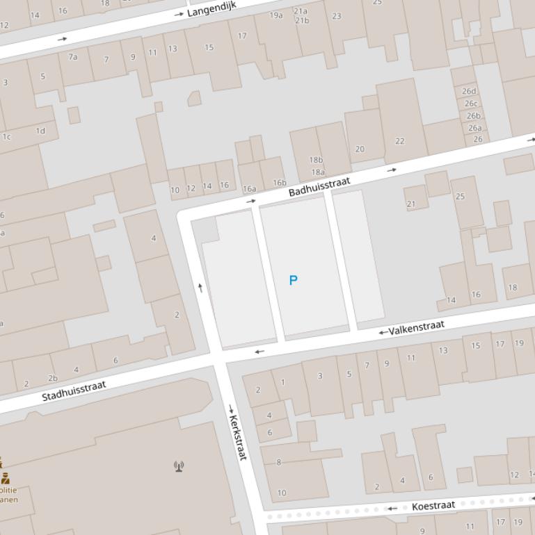 Kaart van het Valkenplein.