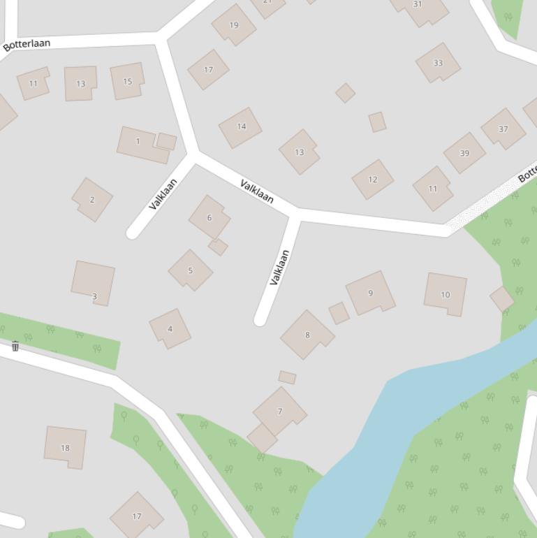 Kaart van de Valklaan.