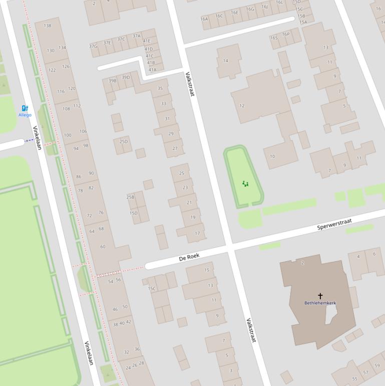 Kaart van de Valkstraat.