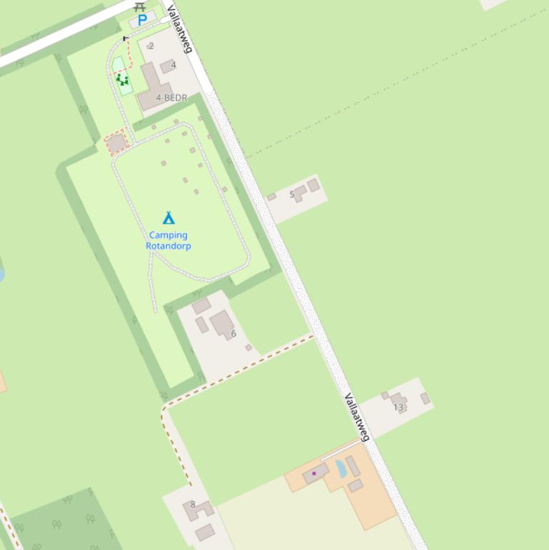 Kaart van de Vallaatweg.