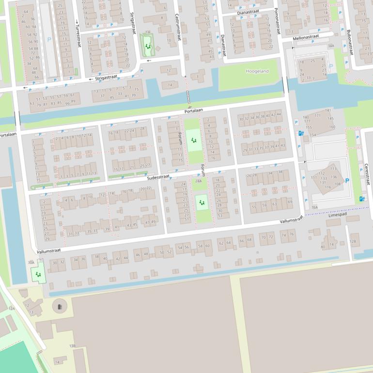 Kaart van de Vallumstraat.