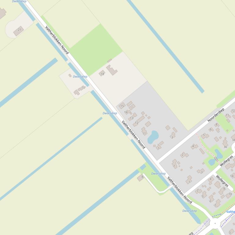 Kaart van  Valtherblokken-Noord.