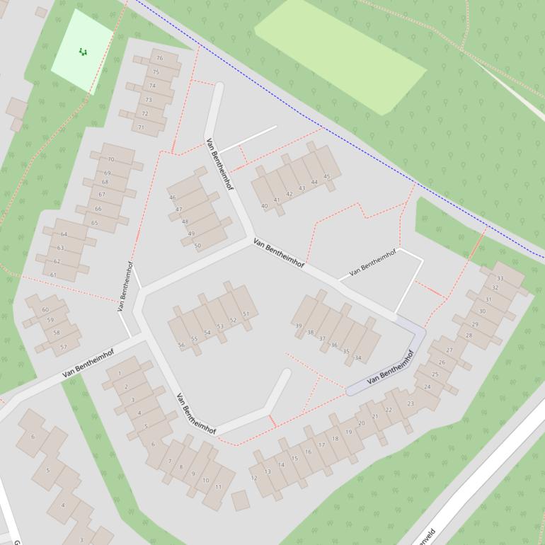 Kaart van de Van Bentheimhof.