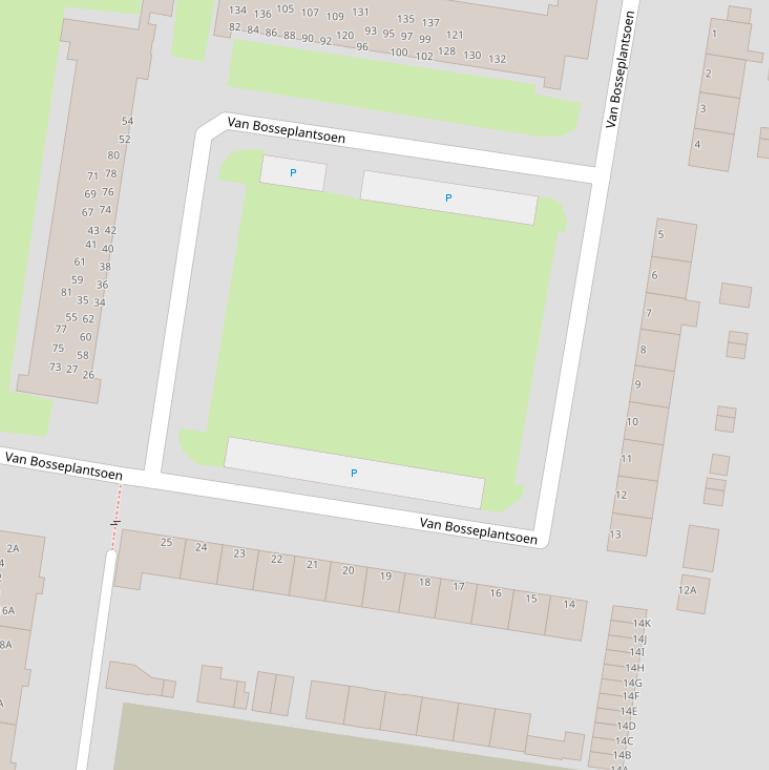 Kaart van het Van Bosseplantsoen.