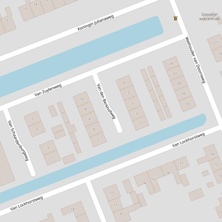 Kaart van  Van den Berkhofweg.