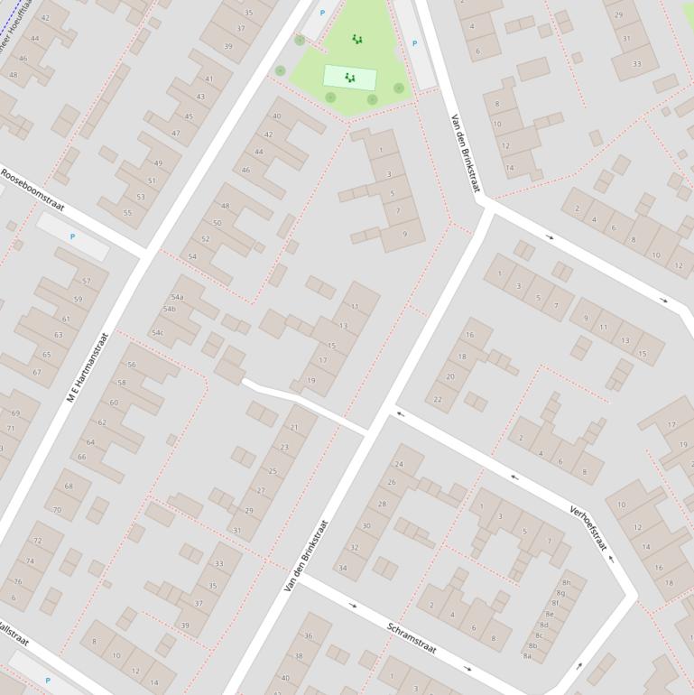 Kaart van  van den Brinkstraat.