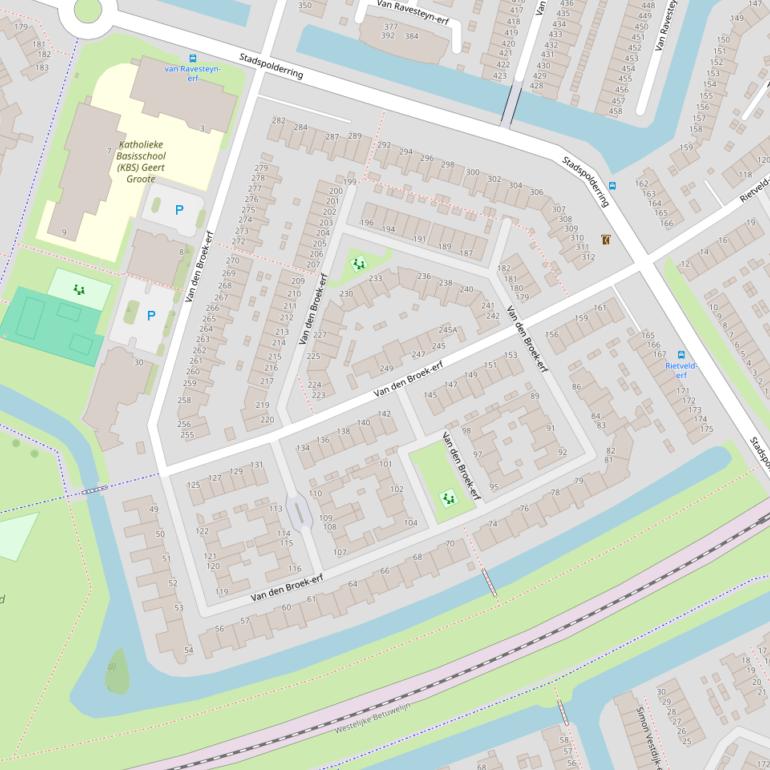 Kaart van  Van den Broek-erf.