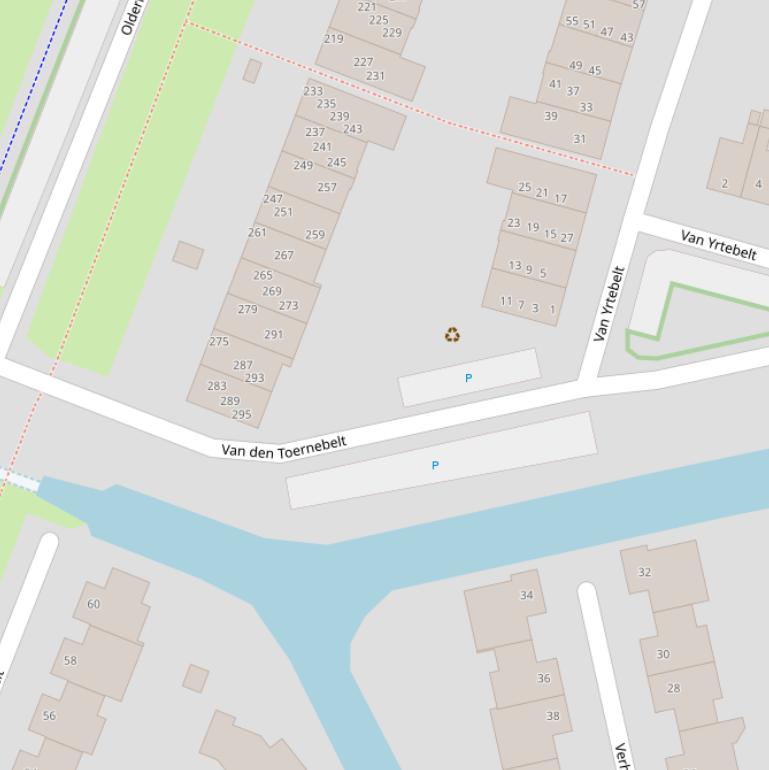 Kaart van  Van den Toernebelt.