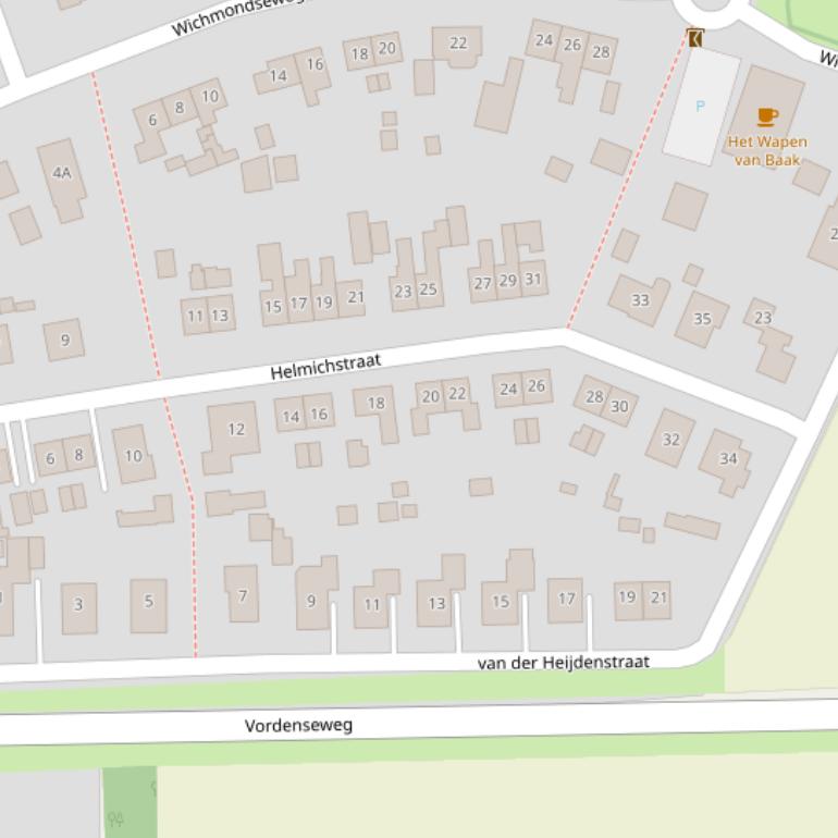 Kaart van de van der Heijdenstraat.