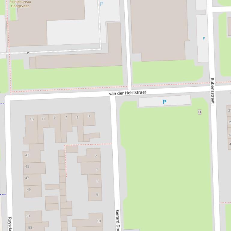 Kaart van de van der Helststraat.