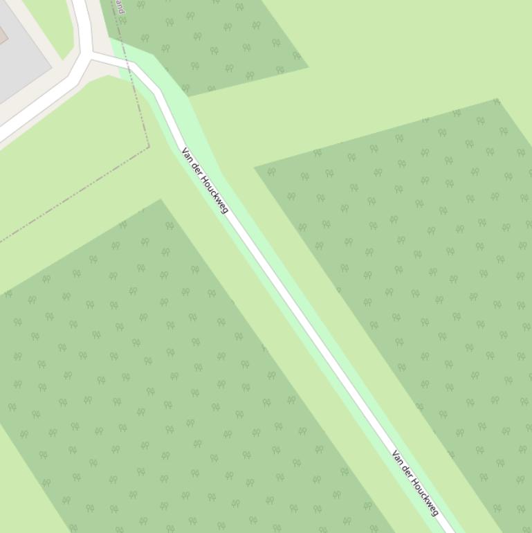 Kaart van de Van der Houckweg.