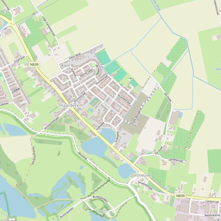 Kaart van de van der Mondeweg.