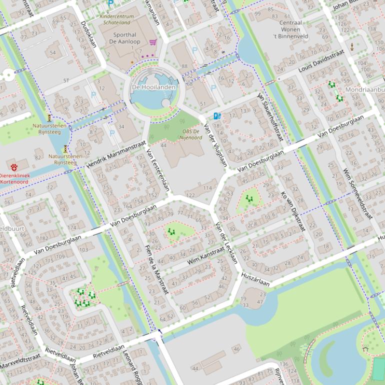 Kaart van de Van Doesburglaan.