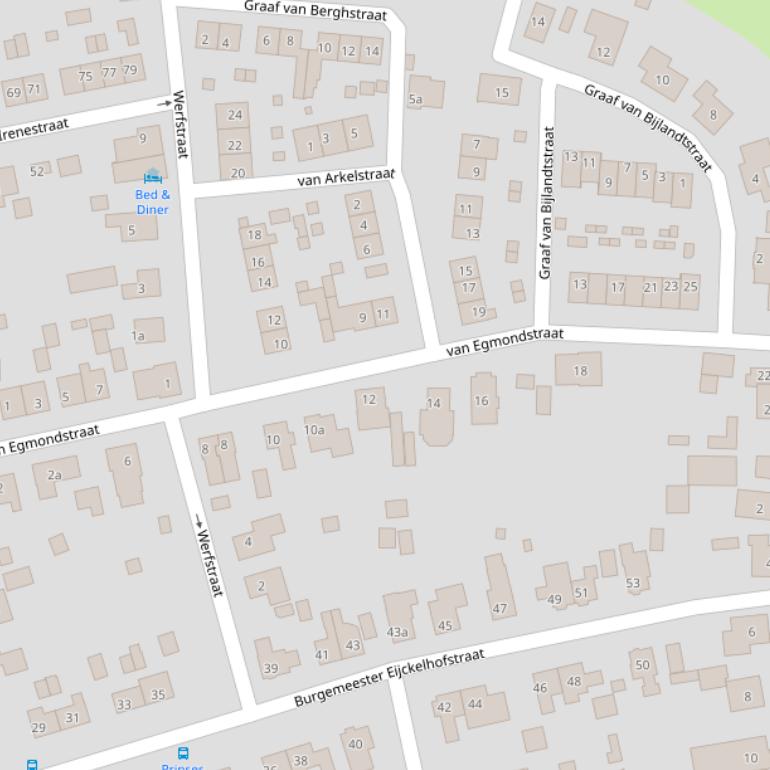 Kaart van de van Egmondstraat.