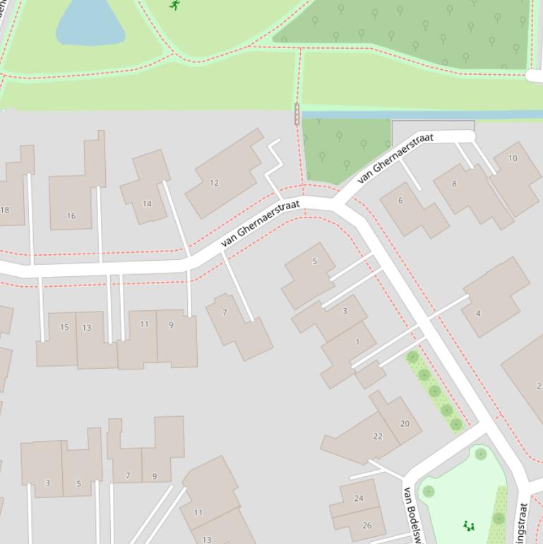 Kaart van de van Ghernaerstraat.