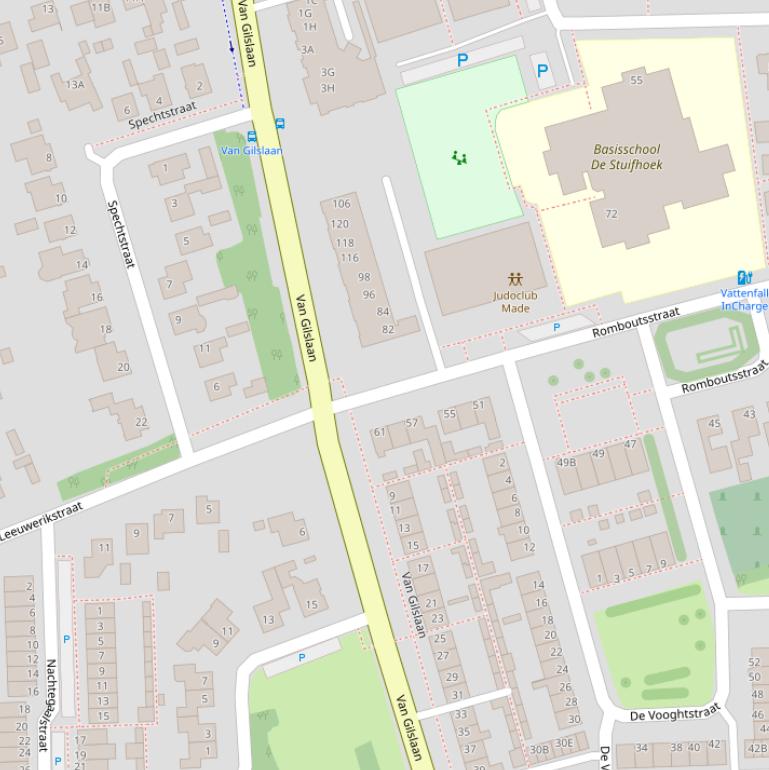 Kaart van de Van Gilslaan.