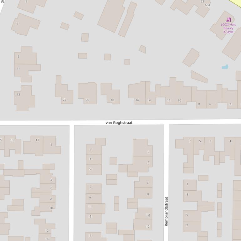 Kaart van de van Goghstraat.