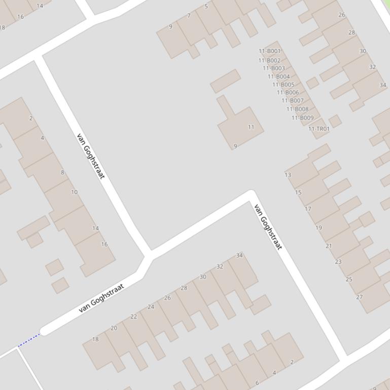 Kaart van de Van Goghstraat.