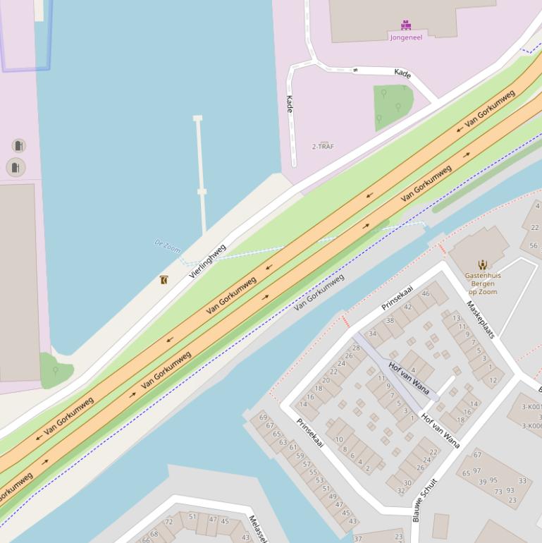 Kaart van de Van Gorkumweg.