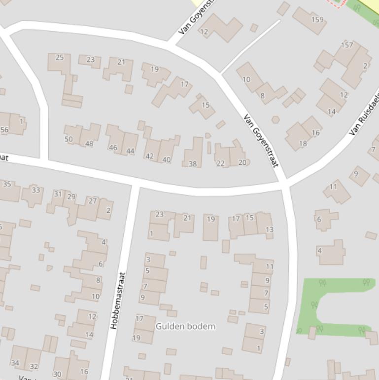 Kaart van de Van Goyenstraat.