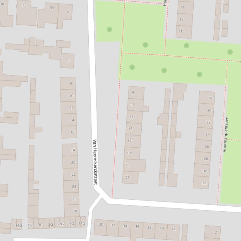 Kaart van de Van Heemskerckstraat.