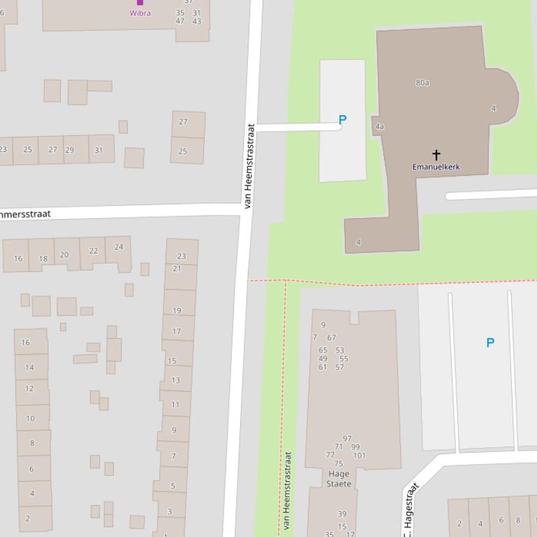 Kaart van de van Heemstrastraat.