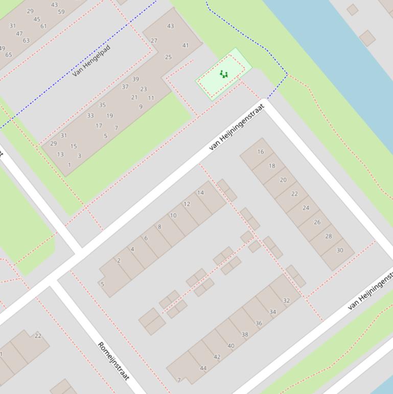 Kaart van de van Heijningenstraat.