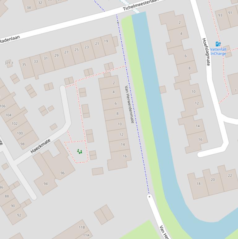 Kaart van  Van Herwerdenmate.